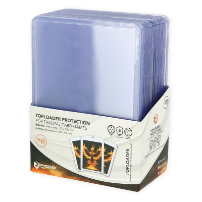 Phoenix Shield Sleeves - Renforcées Toploader - 3x4" Clear Regular - par 25